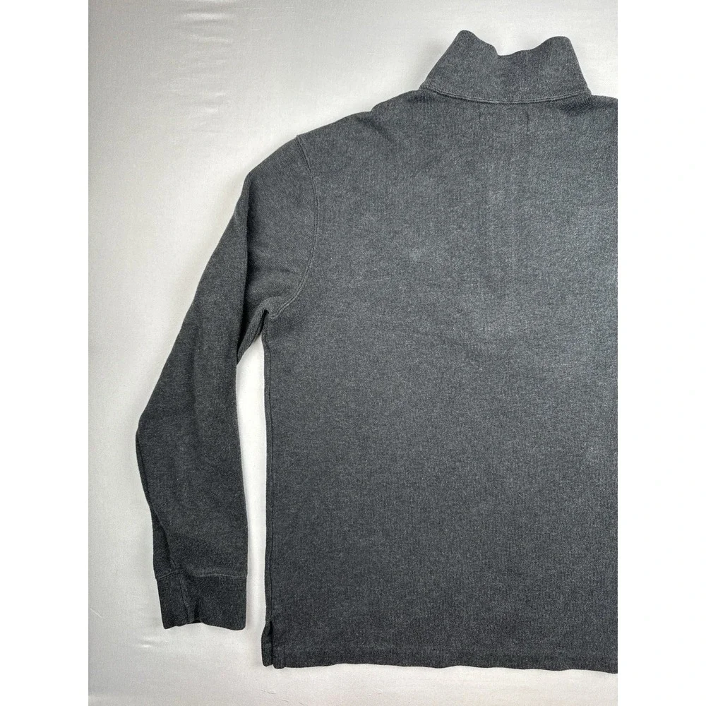 Polo Ralph Lauren Quarter Zip Pullover Sweatshirt Gray Pony Logo Size L